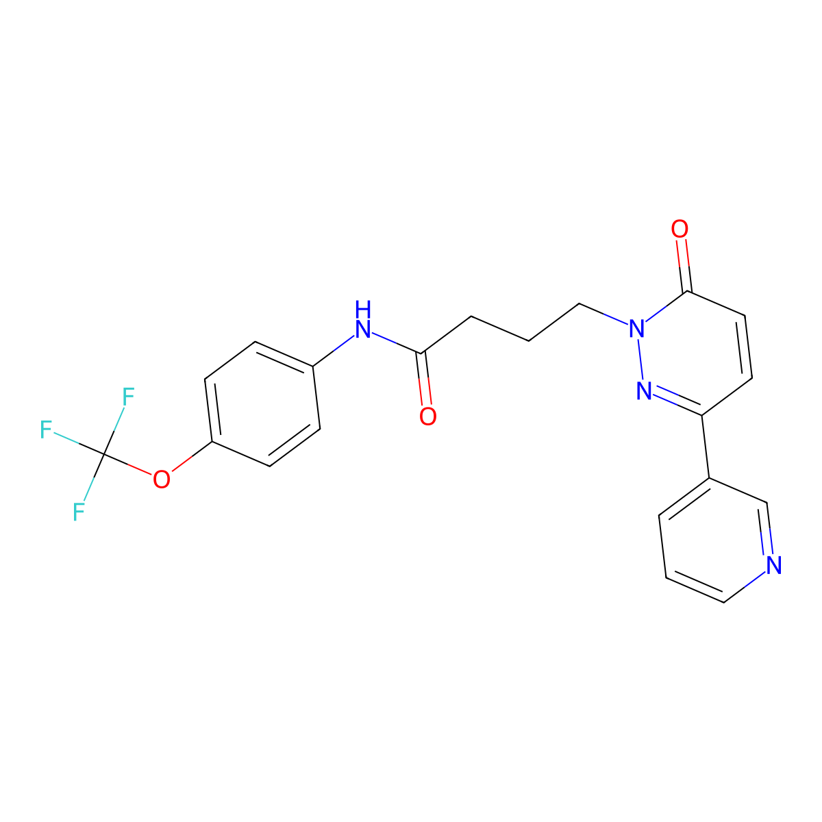 4-(6-oxo-3-(pyridin-3-yl)pyridazin-1(6H)-yl)-N-(4-(trifluoromethoxy)phenyl)butanamide molecular structure, CAS 1105230-71-4