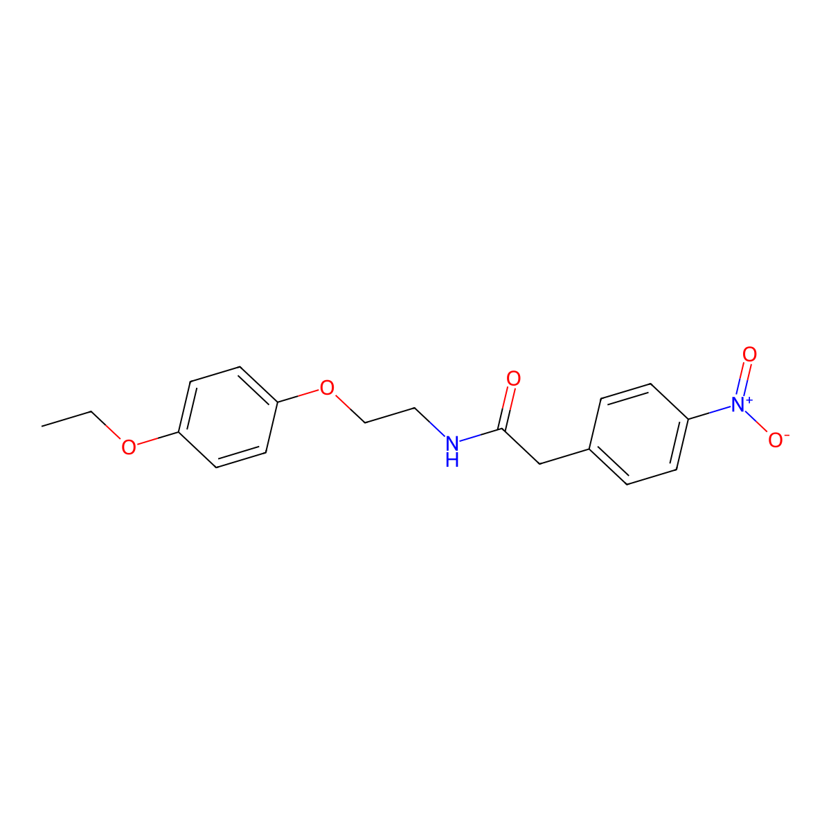 N-[2-(4-ethoxyphenoxy)ethyl]-2-(4-nitrophenyl)acetamide molecular structure, CAS 1105230-77-0