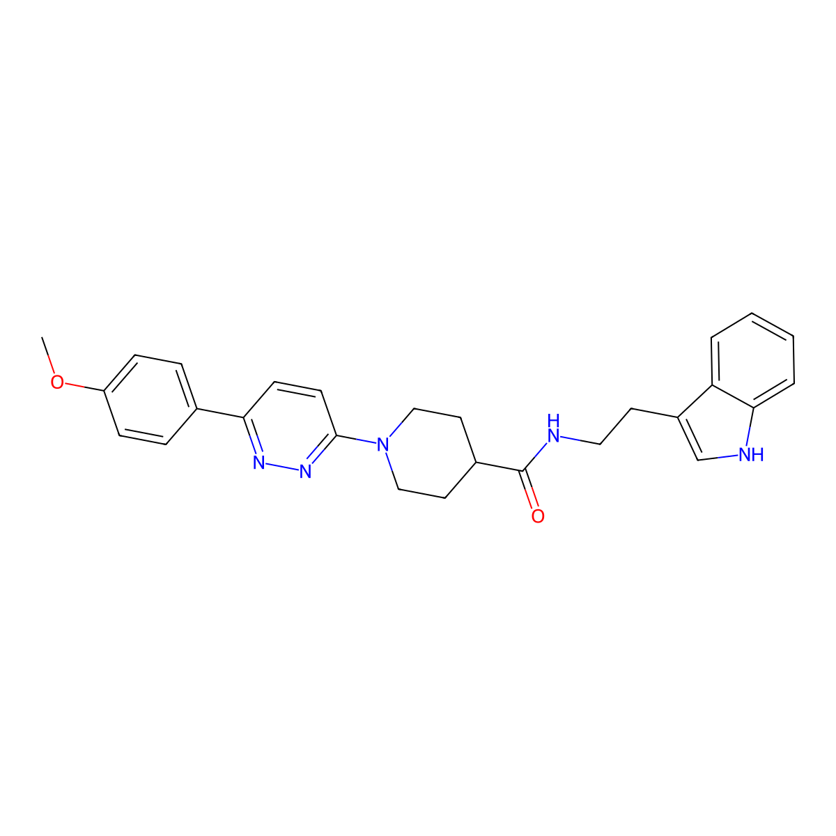 N-[2-(1H-indol-3-yl)ethyl]-1-[6-(4-methoxyphenyl)pyridazin-3-yl]piperidine-4-carboxamide molecular structure, CAS 1105230-99-6