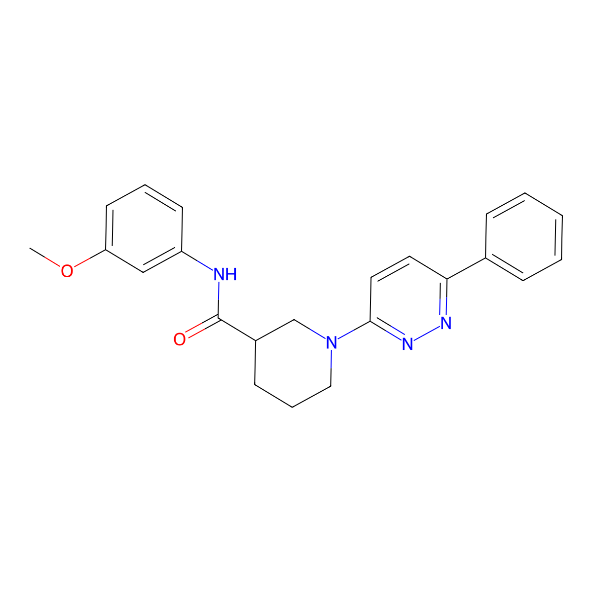 N-(3-methoxyphenyl)-1-(6-phenylpyridazin-3-yl)piperidine-3-carboxamide molecular structure, CAS 1105231-16-0