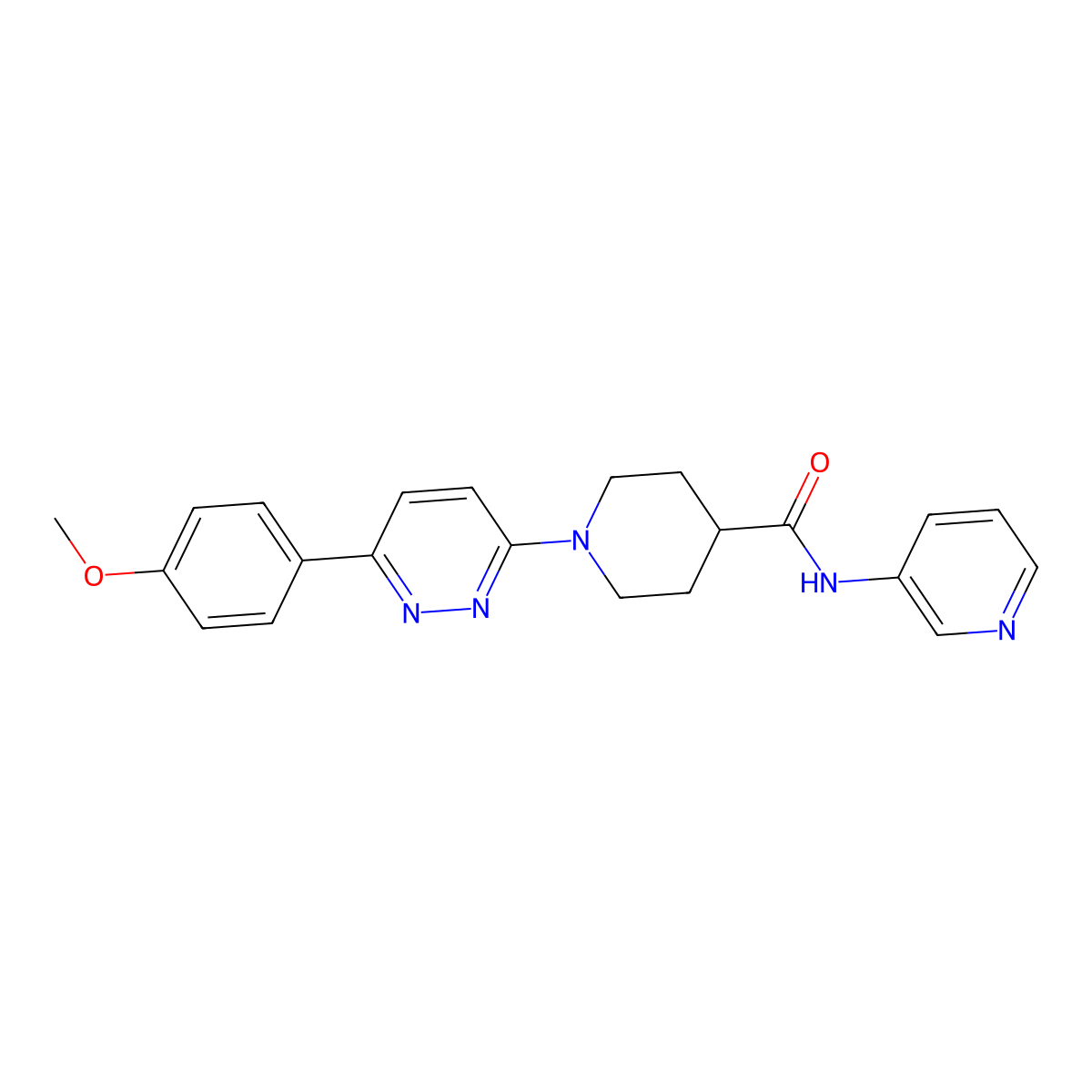 1-[6-(4-methoxyphenyl)pyridazin-3-yl]-N-(pyridin-3-yl)piperidine-4-carboxamide molecular structure, CAS 1105231-28-4