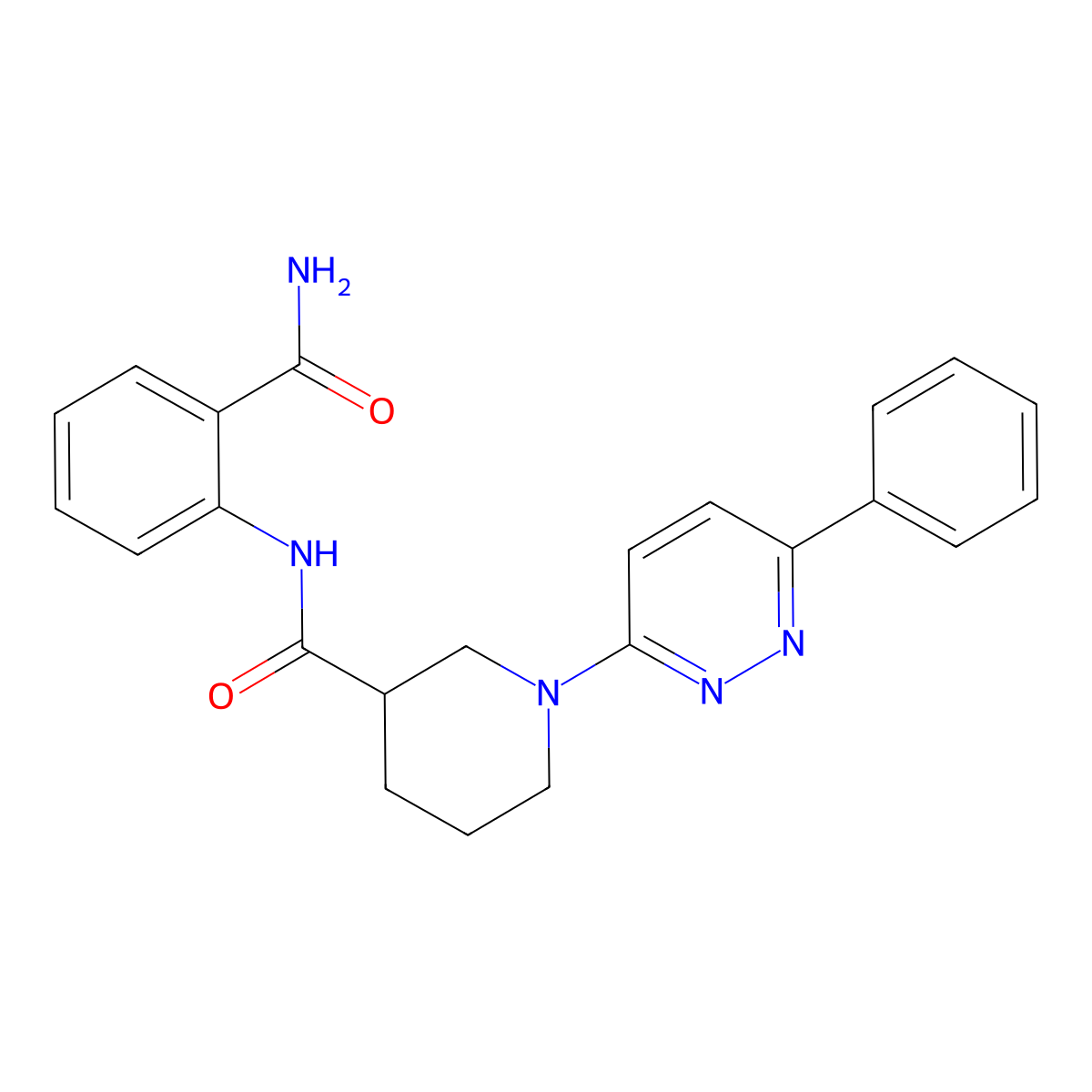 N-(2-carbamoylphenyl)-1-(6-phenylpyridazin-3-yl)piperidine-3-carboxamide molecular structure, CAS 1105231-30-8