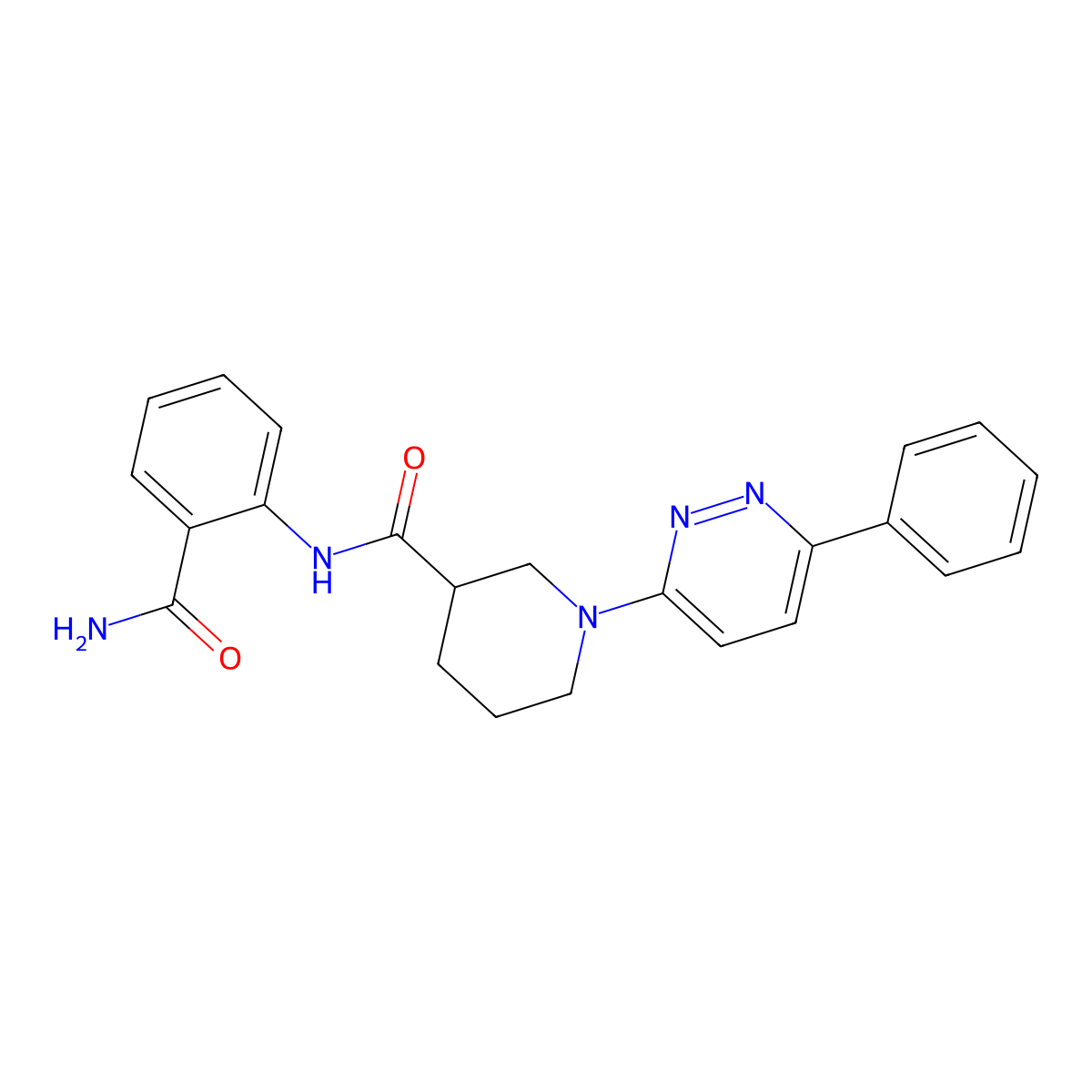 N-(2-carbamoylphenyl)-1-(6-phenylpyridazin-3-yl)piperidine-3-carboxamide molecular structure, CAS 1105231-30-8
