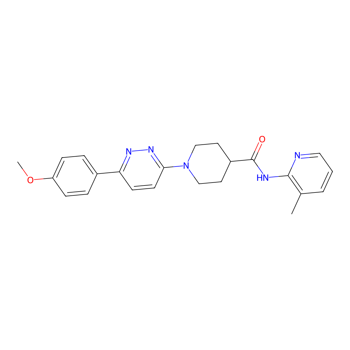 1-[6-(4-methoxyphenyl)pyridazin-3-yl]-N-(3-methylpyridin-2-yl)piperidine-4-carboxamide molecular structure, CAS 1105231-35-3