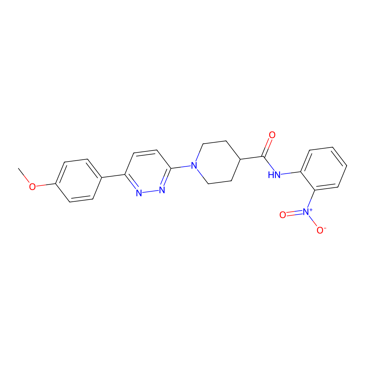 1-[6-(4-methoxyphenyl)pyridazin-3-yl]-N-(2-nitrophenyl)piperidine-4-carboxamide molecular structure, CAS 1105231-49-9