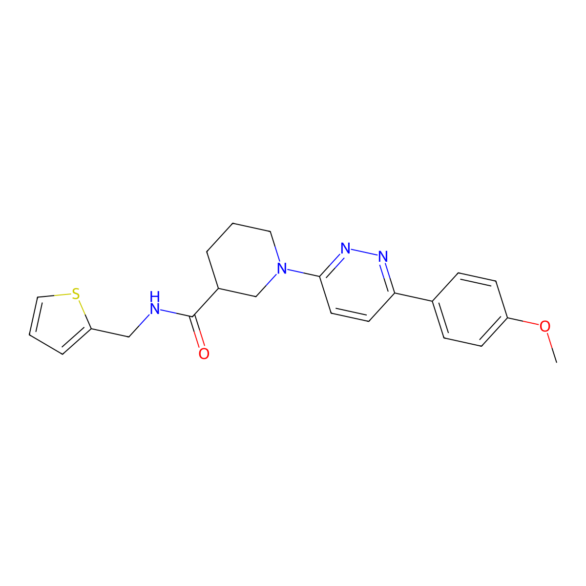 1-(6-(4-methoxyphenyl)pyridazin-3-yl)-N-(thiophen-2-ylmethyl)piperidine-3-carboxamide molecular structure, CAS 1105231-58-0