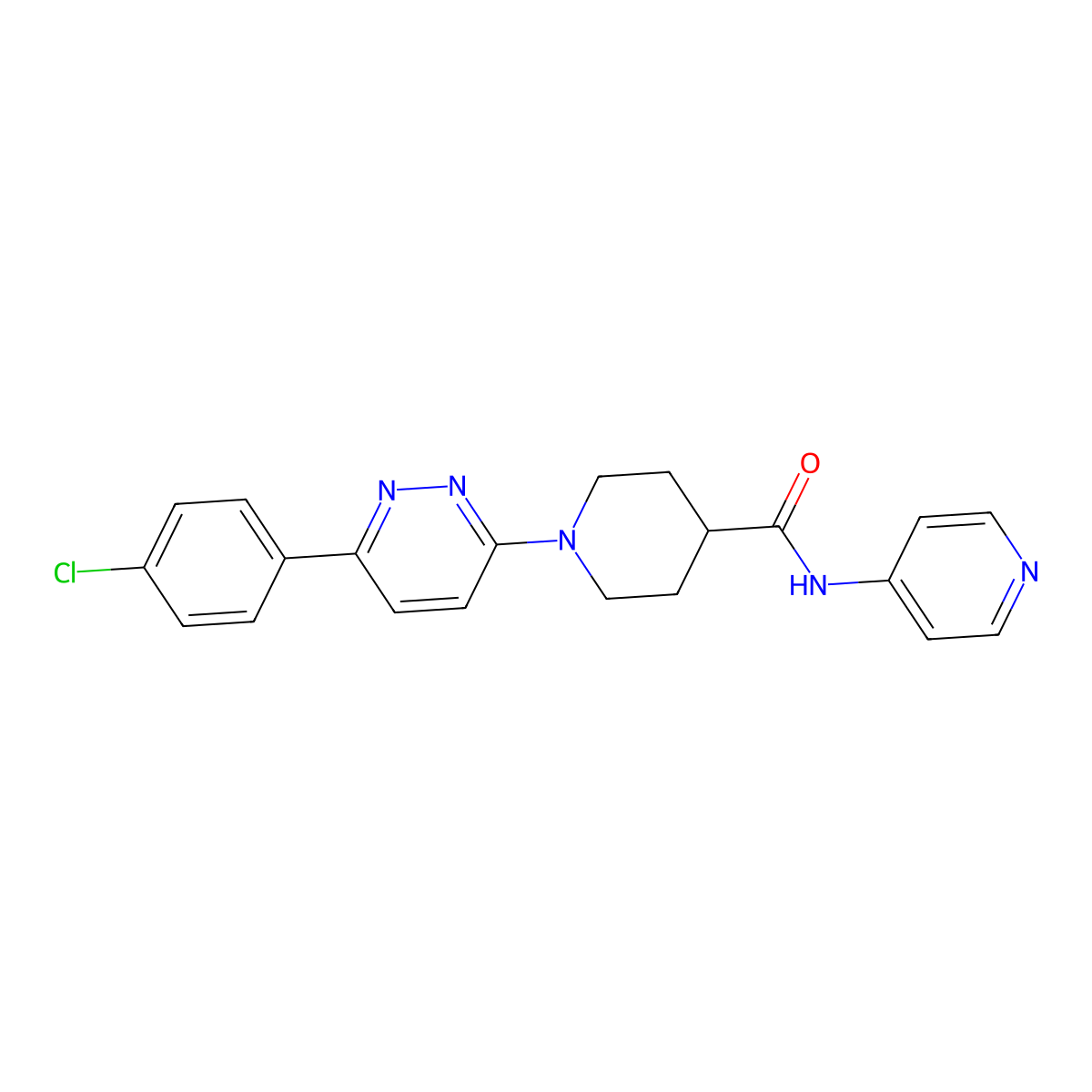 1-(6-(4-chlorophenyl)pyridazin-3-yl)-N-(pyridin-4-yl)piperidine-4-carboxamide molecular structure, CAS 1105231-91-1