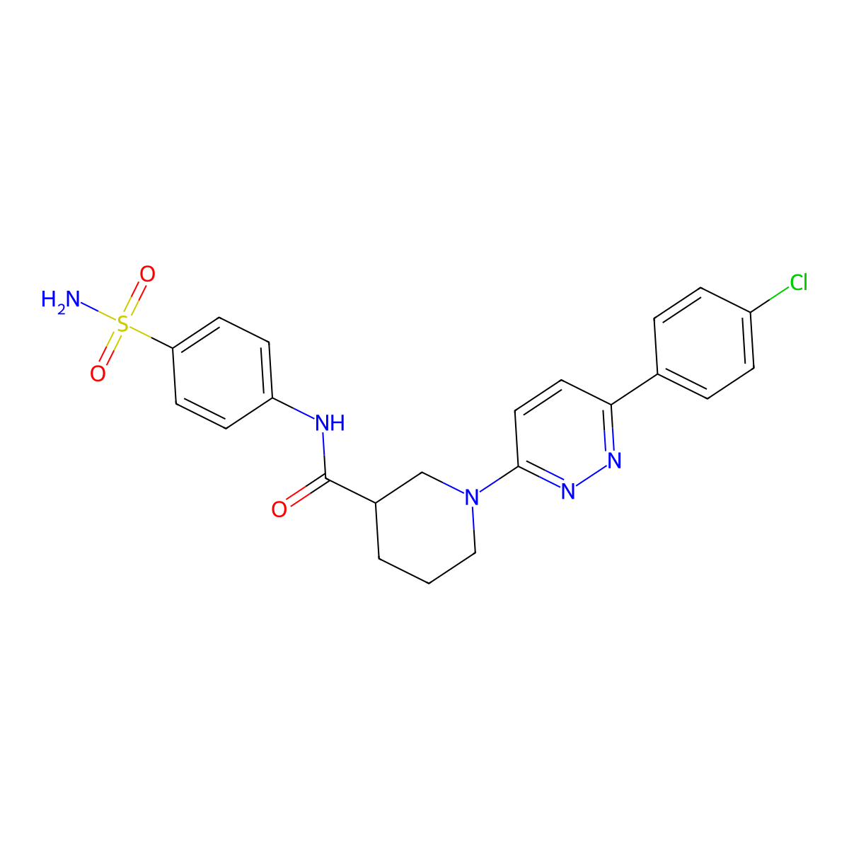 1-[6-(4-chlorophenyl)pyridazin-3-yl]-N-(4-sulfamoylphenyl)piperidine-3-carboxamide molecular structure, CAS 1105232-00-5