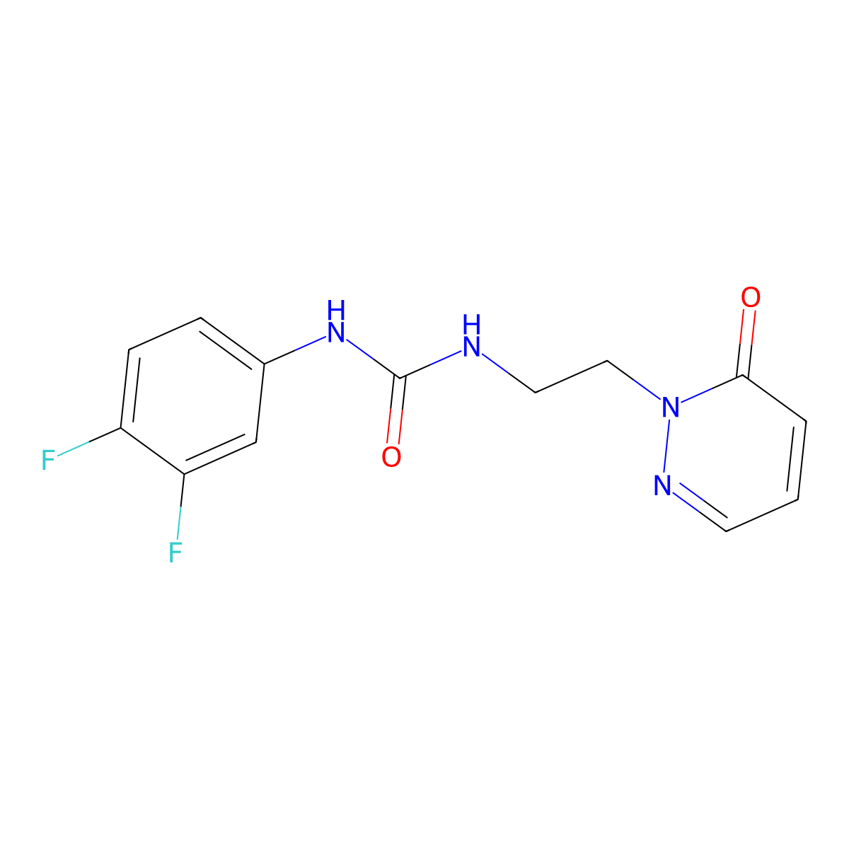 1-(3,4-difluorophenyl)-3-(2-(6-oxopyridazin-1(6H)-yl)ethyl)urea molecular structure, CAS 1105232-13-0