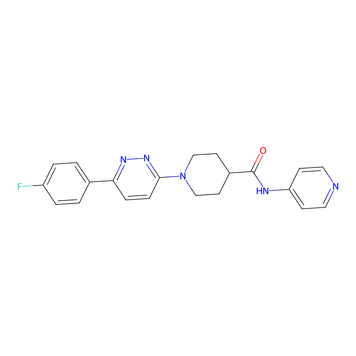 1-(6-(4-fluorophenyl)pyridazin-3-yl)-N-(pyridin-4-yl)piperidine-4-carboxamide molecular structure, CAS 1105232-16-3