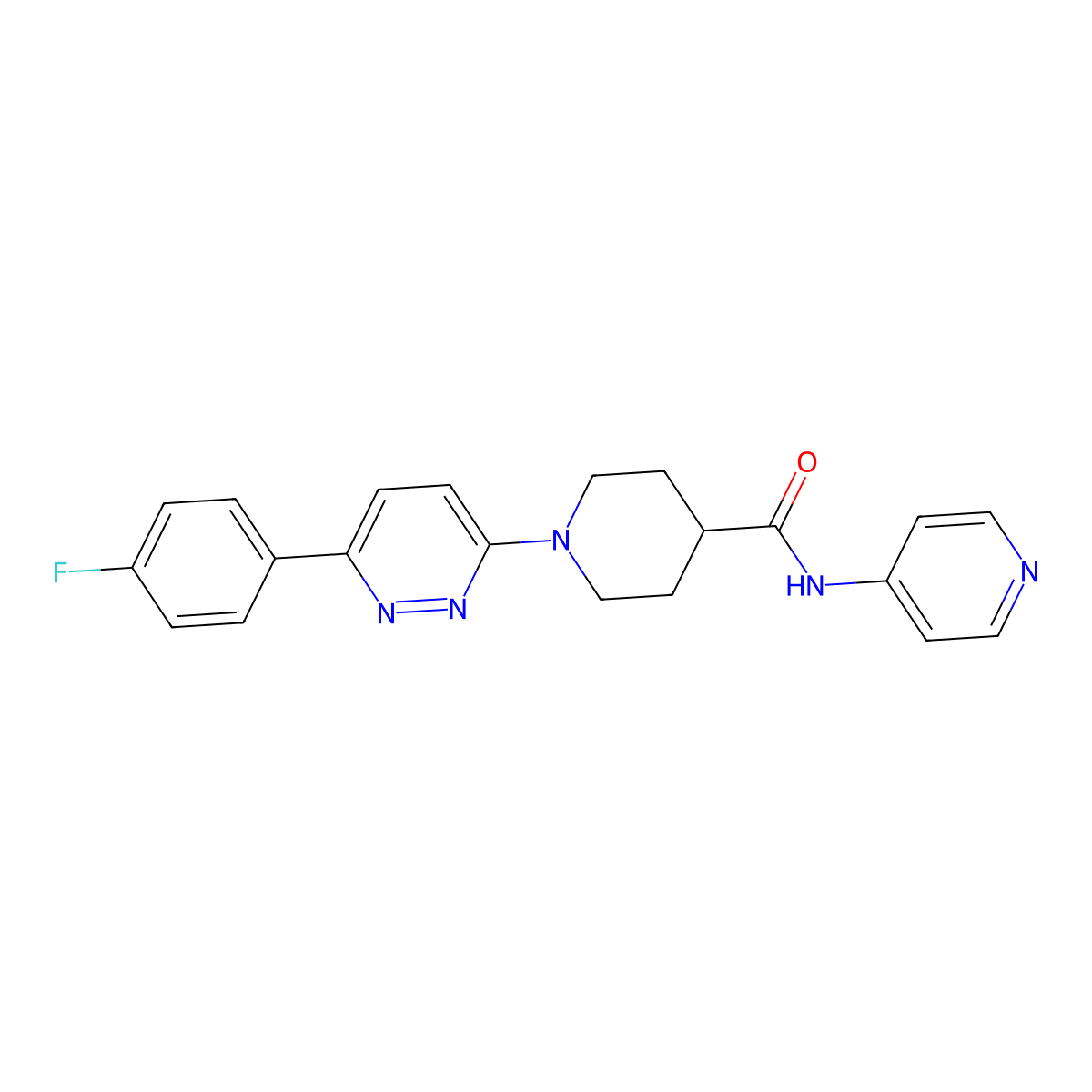 1-(6-(4-fluorophenyl)pyridazin-3-yl)-N-(pyridin-4-yl)piperidine-4-carboxamide molecular structure, CAS 1105232-16-3