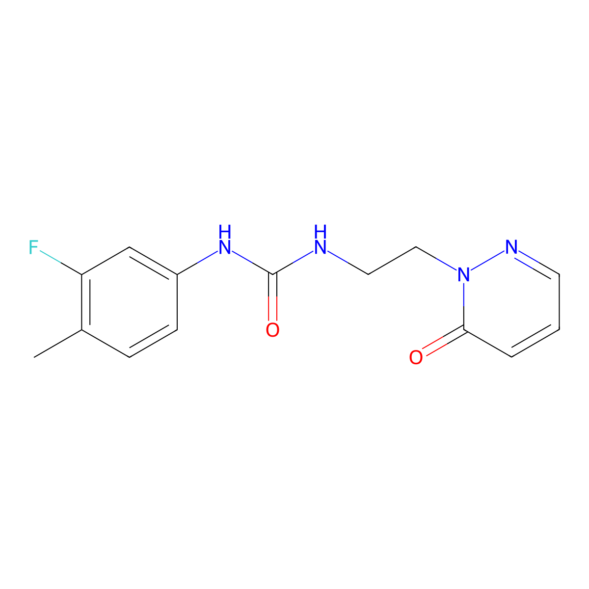1-(3-fluoro-4-methylphenyl)-3-(2-(6-oxopyridazin-1(6H)-yl)ethyl)urea molecular structure, CAS 1105232-37-8