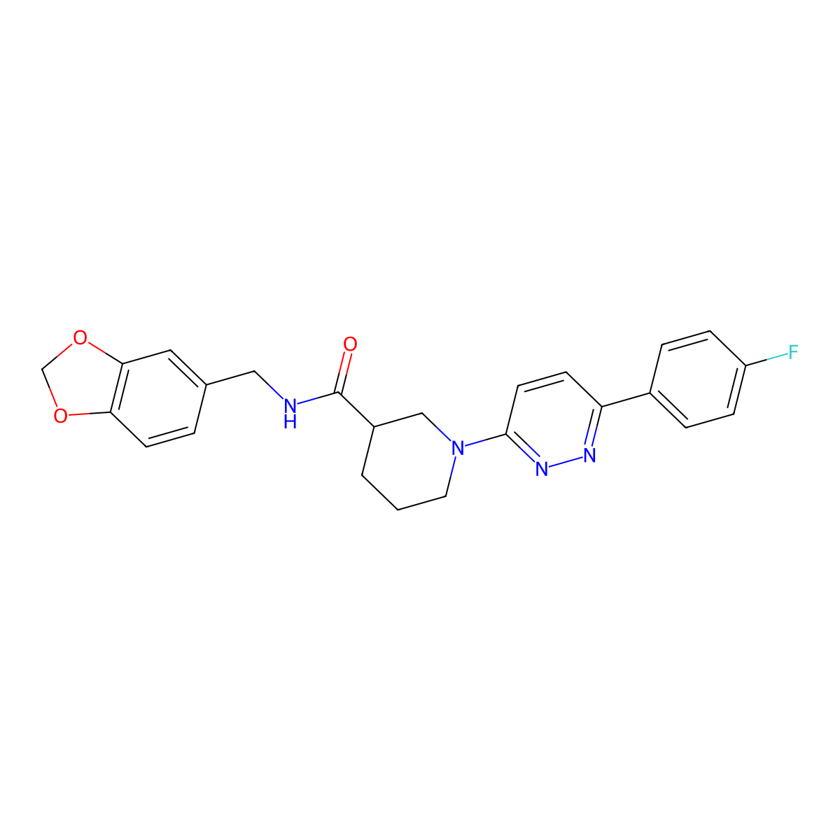 N-(1,3-benzodioxol-5-ylmethyl)-1-[6-(4-fluorophenyl)pyridazin-3-yl]piperidine-3-carboxamide molecular structure, CAS 1105232-48-1
