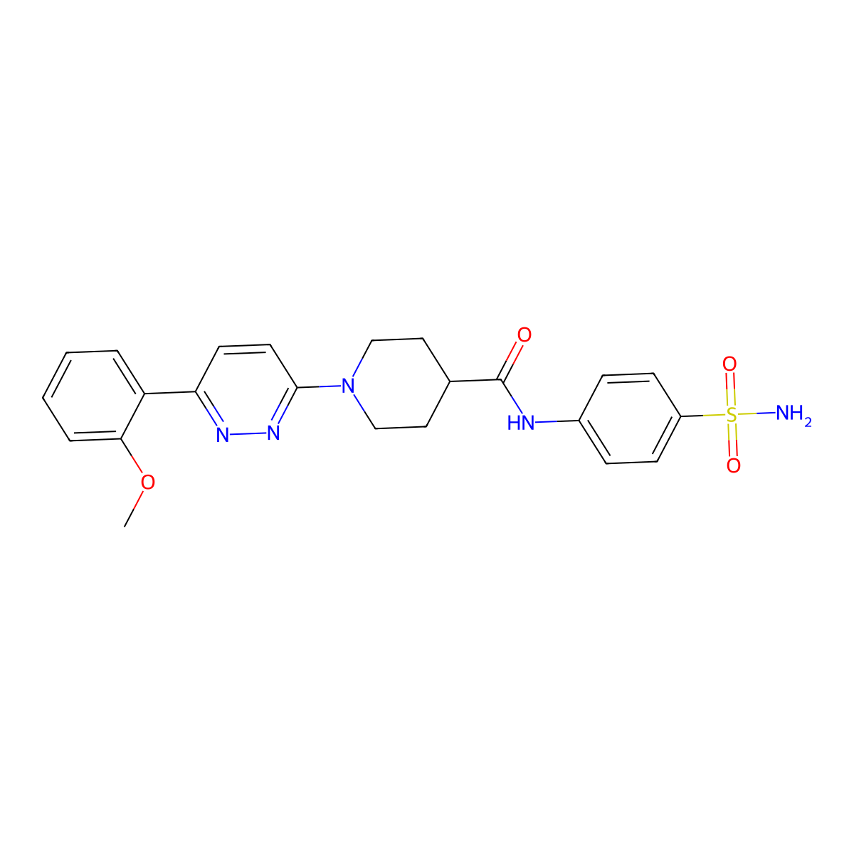 1-[6-(2-methoxyphenyl)pyridazin-3-yl]-N-(4-sulfamoylphenyl)piperidine-4-carboxamide molecular structure, CAS 1105232-52-7