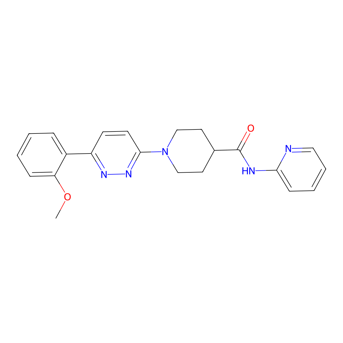 1-[6-(2-methoxyphenyl)pyridazin-3-yl]-N-(pyridin-2-yl)piperidine-4-carboxamide molecular structure, CAS 1105232-58-3