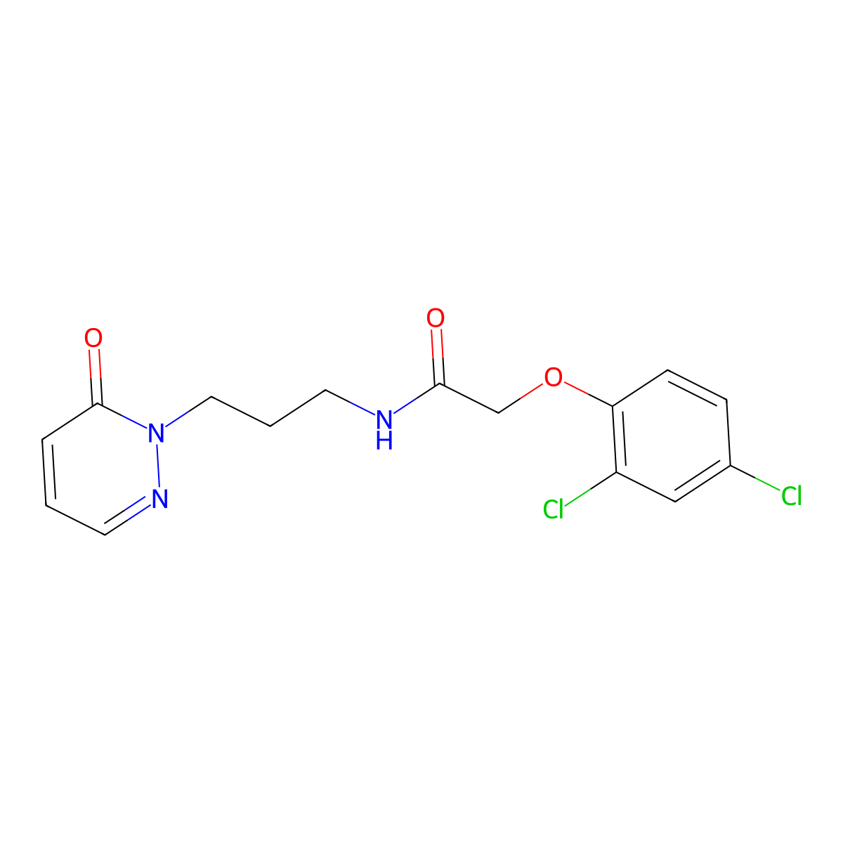 2-(2,4-dichlorophenoxy)-N-[3-(6-oxo-1,6-dihydropyridazin-1-yl)propyl]acetamide molecular structure, CAS 1105233-13-3