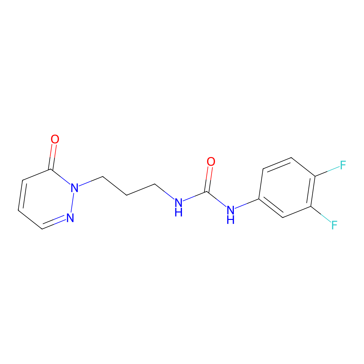 1-(3,4-difluorophenyl)-3-(3-(6-oxopyridazin-1(6H)-yl)propyl)urea molecular structure, CAS 1105233-41-7