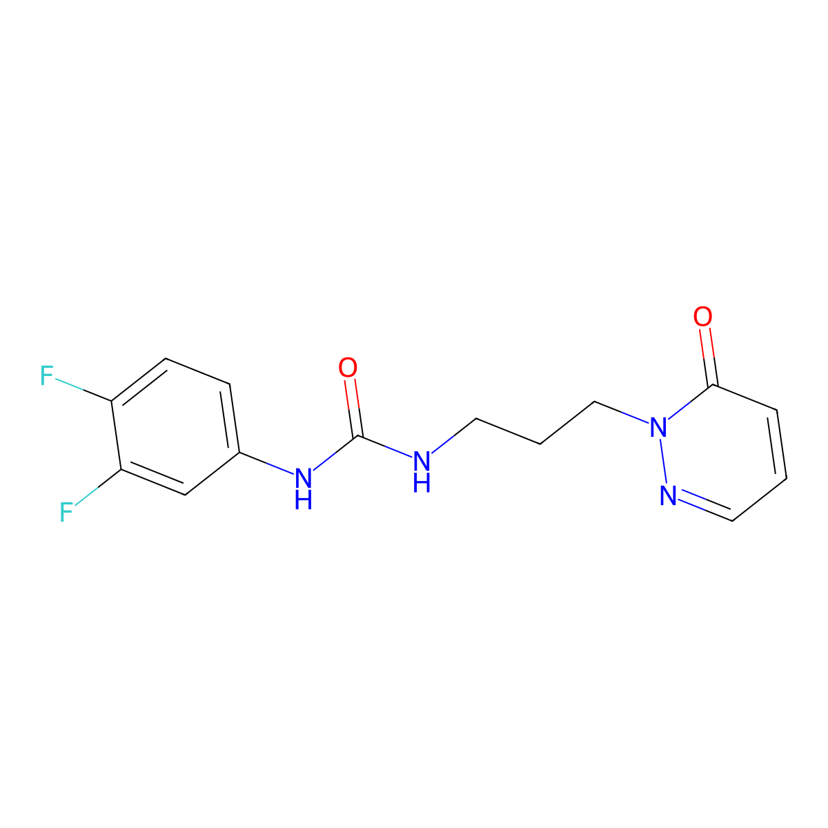1-(3,4-difluorophenyl)-3-(3-(6-oxopyridazin-1(6H)-yl)propyl)urea molecular structure, CAS 1105233-41-7