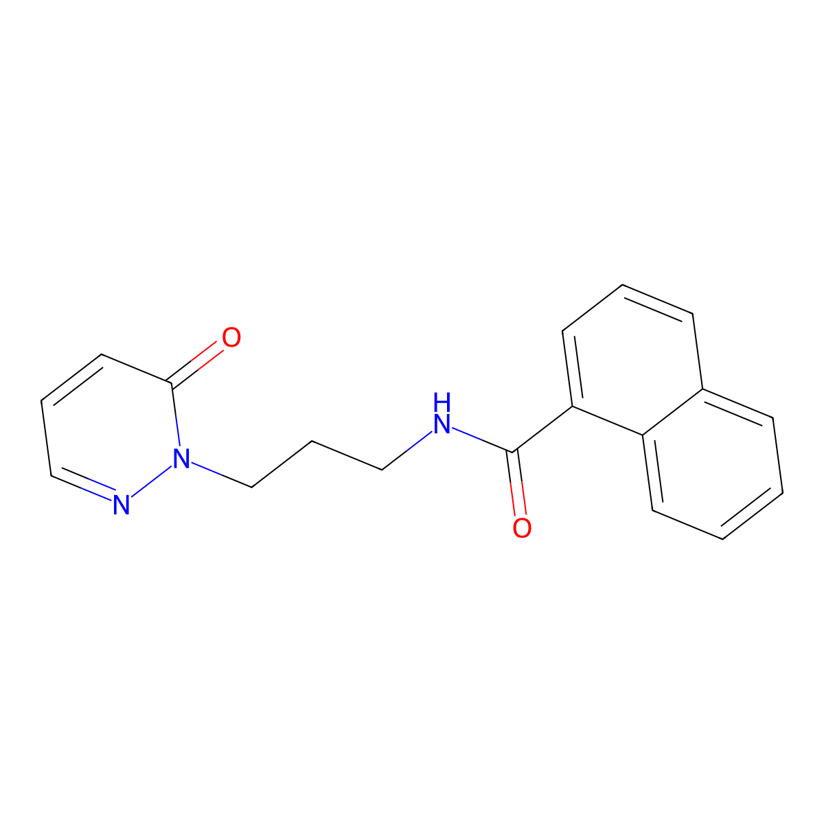 N-(3-(6-oxopyridazin-1(6H)-yl)propyl)-1-naphthamide molecular structure, CAS 1105233-59-7