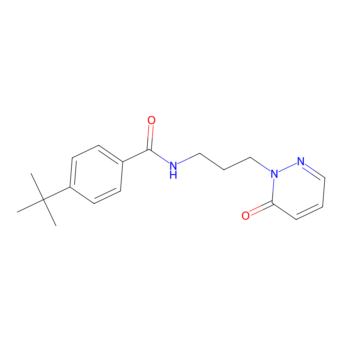 4-(tert-butyl)-N-(3-(6-oxopyridazin-1(6H)-yl)propyl)benzamide molecular structure, CAS 1105233-65-5
