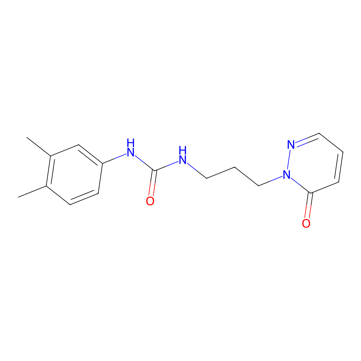1-(3,4-dimethylphenyl)-3-(3-(6-oxopyridazin-1(6H)-yl)propyl)urea molecular structure, CAS 1105233-71-3