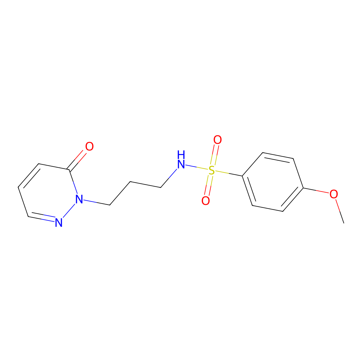 4-methoxy-N-(3-(6-oxopyridazin-1(6H)-yl)propyl)benzenesulfonamide molecular structure, CAS 1105234-05-6
