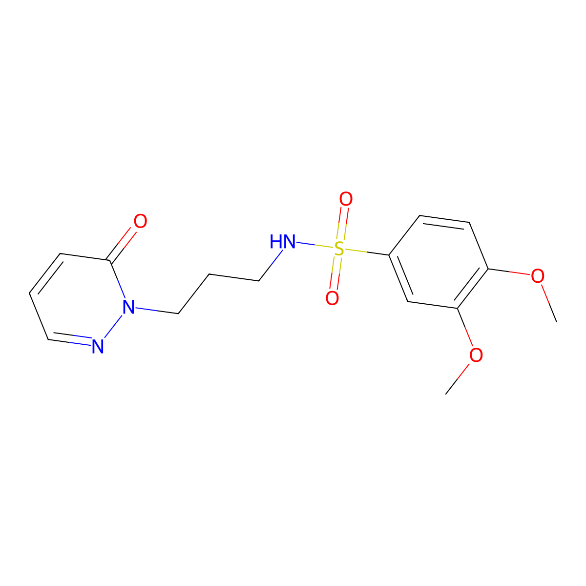 3,4-dimethoxy-N-(3-(6-oxopyridazin-1(6H)-yl)propyl)benzenesulfonamide molecular structure, CAS 1105234-12-5