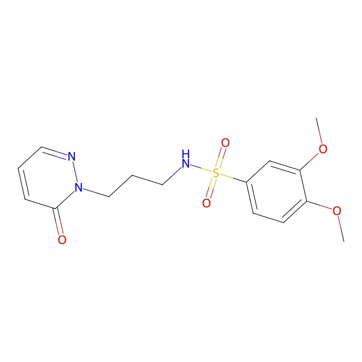 3,4-dimethoxy-N-(3-(6-oxopyridazin-1(6H)-yl)propyl)benzenesulfonamide molecular structure, CAS 1105234-12-5
