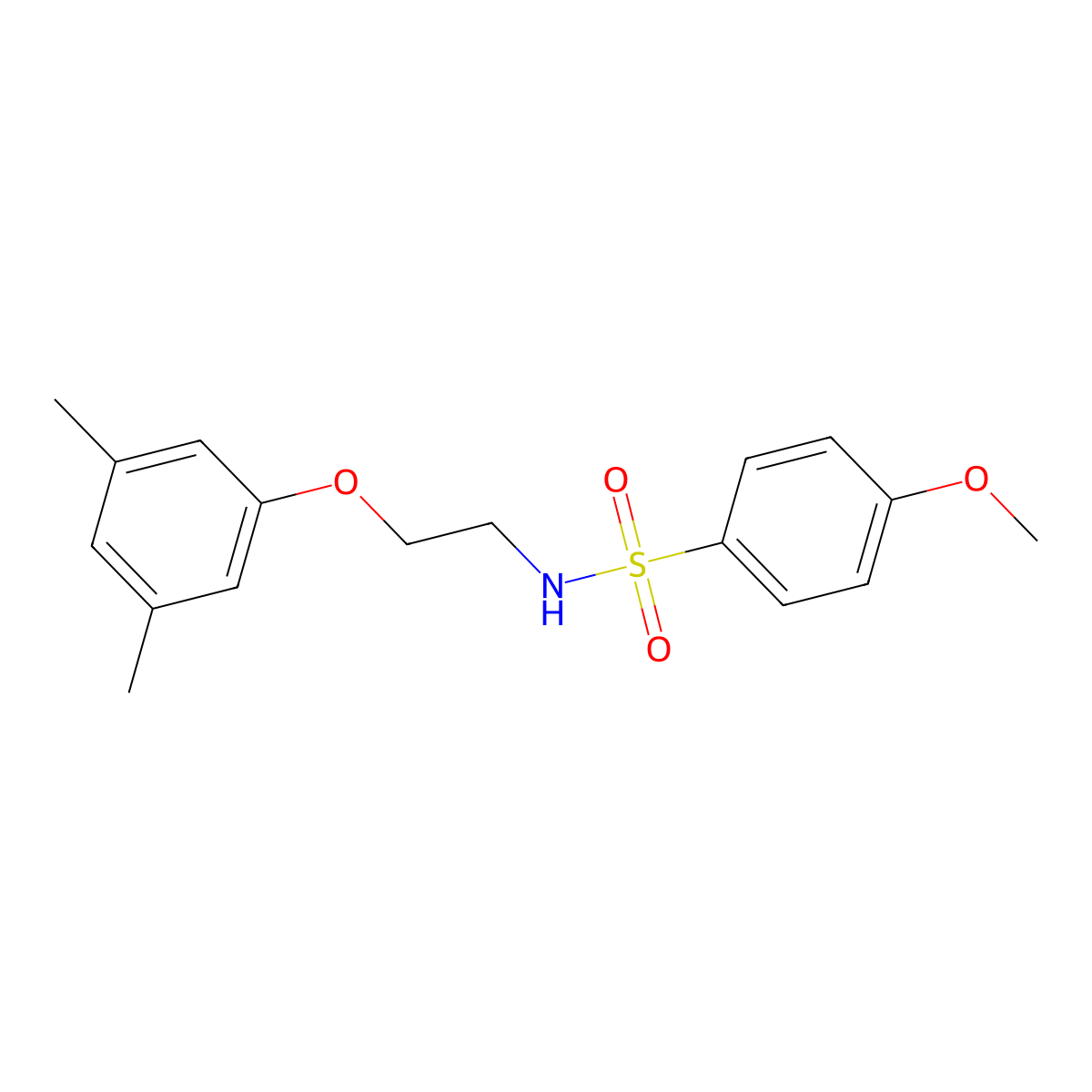 N-(2-(3,5-dimethylphenoxy)ethyl)-4-methoxybenzenesulfonamide molecular structure, CAS 1105235-48-0