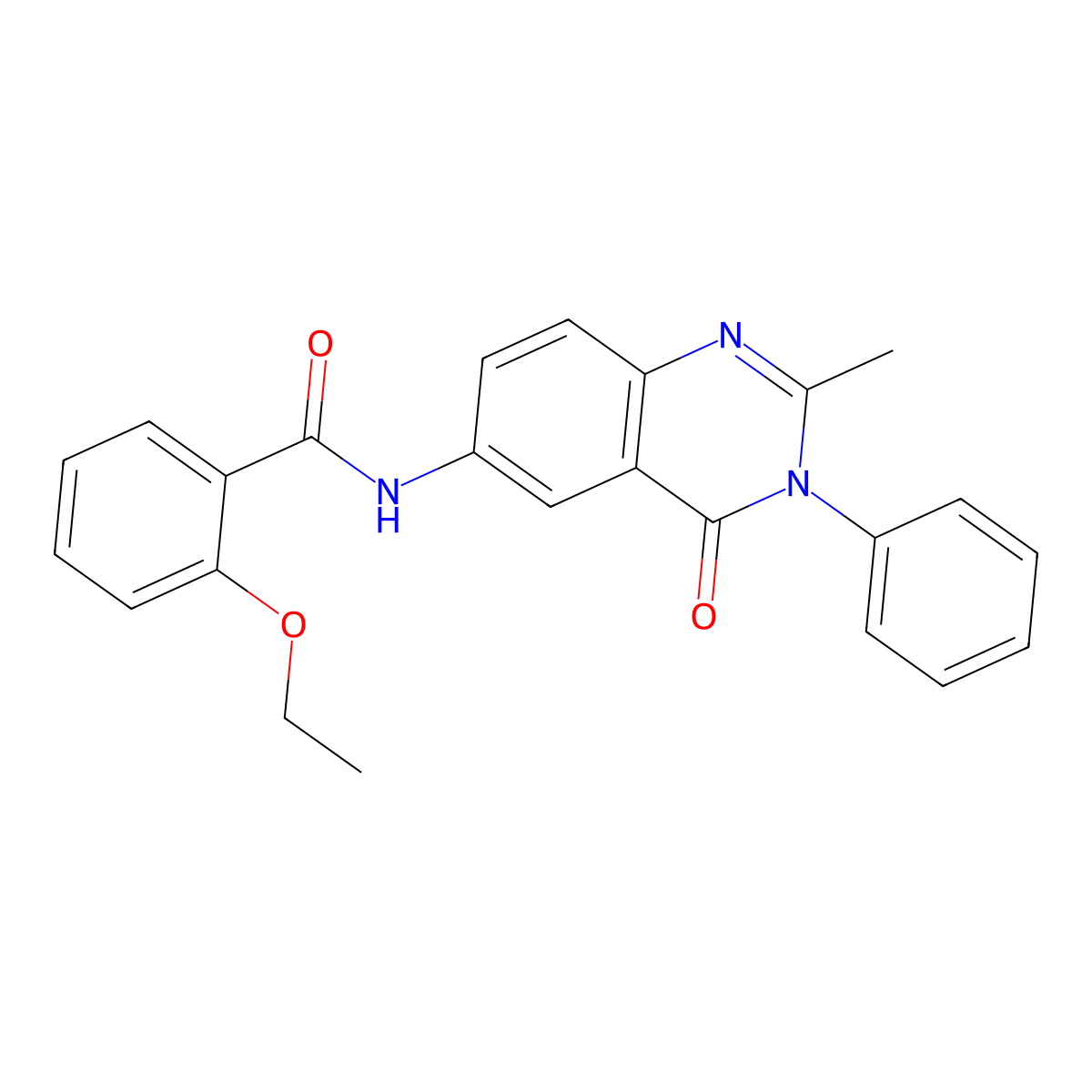 2-ethoxy-N-(2-methyl-4-oxo-3-phenyl-3,4-dihydroquinazolin-6-yl)benzamide molecular structure, CAS 1105235-93-5