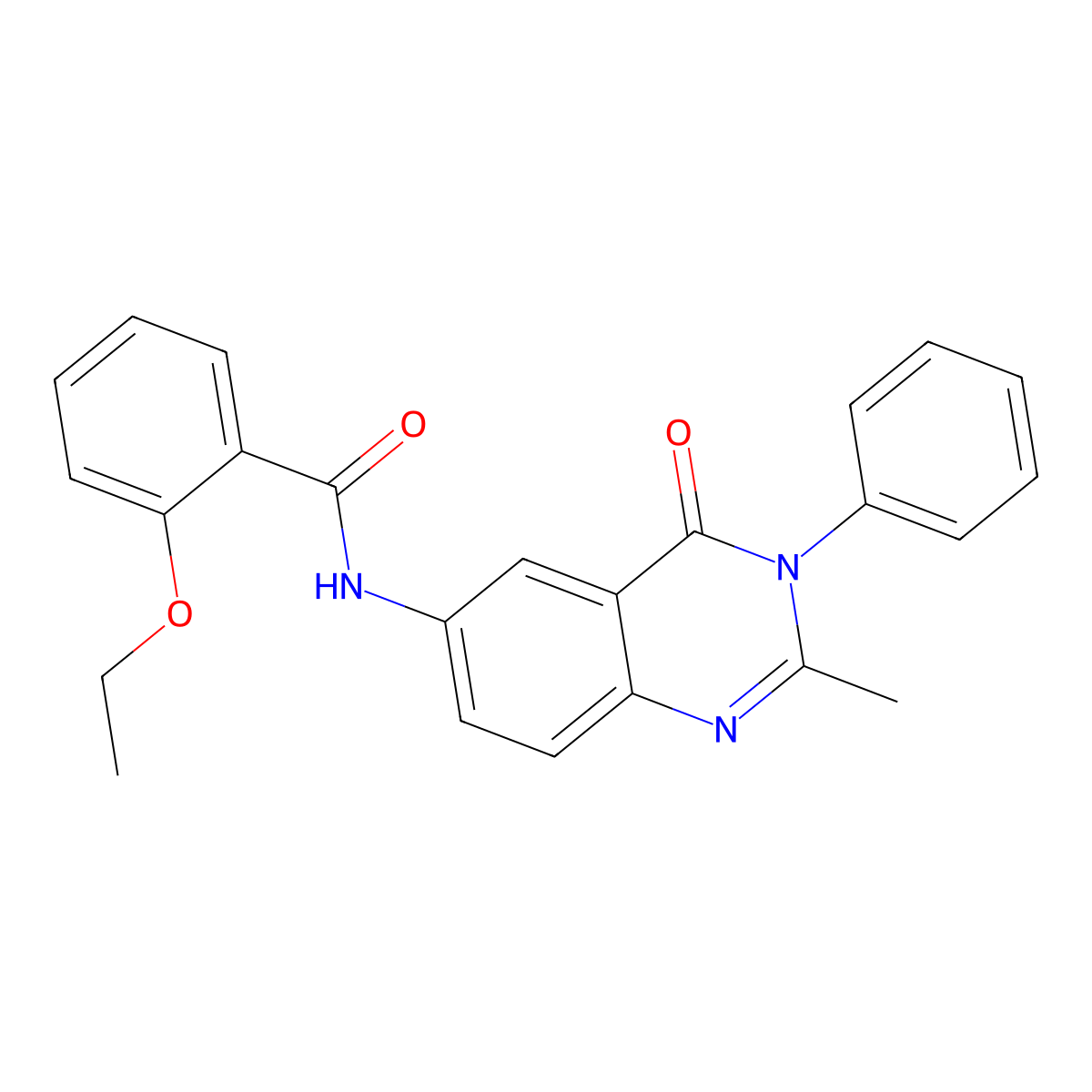 2-ethoxy-N-(2-methyl-4-oxo-3-phenyl-3,4-dihydroquinazolin-6-yl)benzamide molecular structure, CAS 1105235-93-5