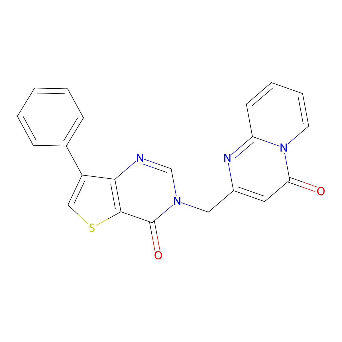 2-[(4-oxo-7-phenylthieno[3,2-d]pyrimidin-3(4H)-yl)methyl]-4H-pyrido[1,2-a]pyrimidin-4-one molecular structure, CAS 1105236-79-0