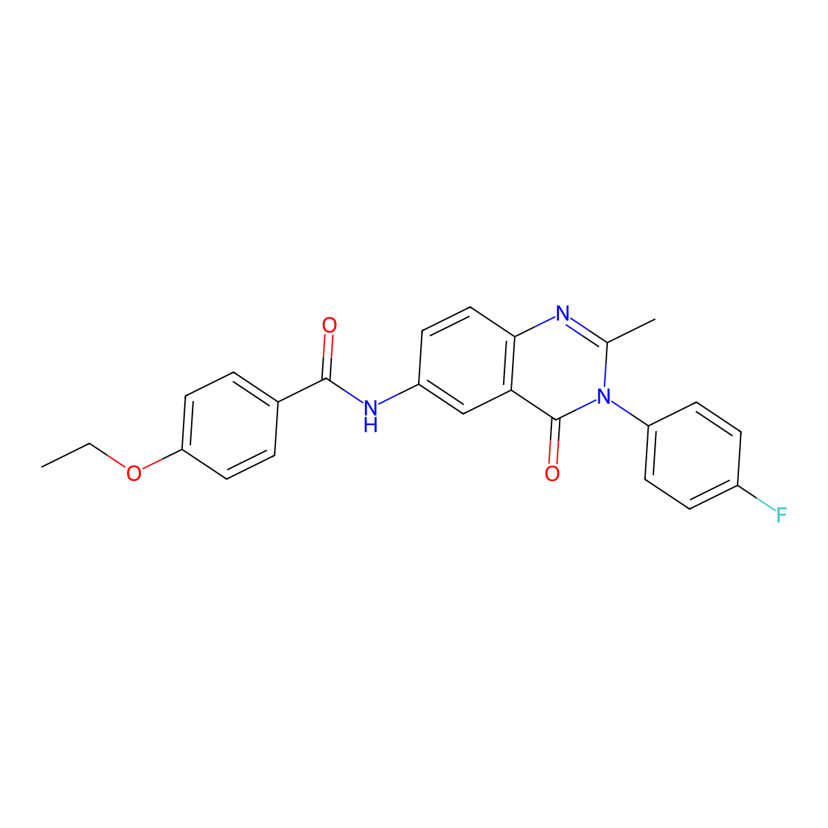4-ethoxy-N-(3-(4-fluorophenyl)-2-methyl-4-oxo-3,4-dihydroquinazolin-6-yl)benzamide molecular structure, CAS 1105238-08-1