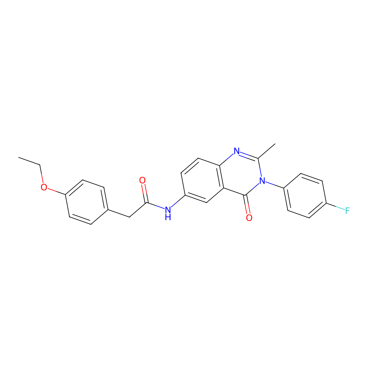 2-(4-ethoxyphenyl)-N-[3-(4-fluorophenyl)-2-methyl-4-oxo-3,4-dihydroquinazolin-6-yl]acetamide molecular structure, CAS 1105238-24-1