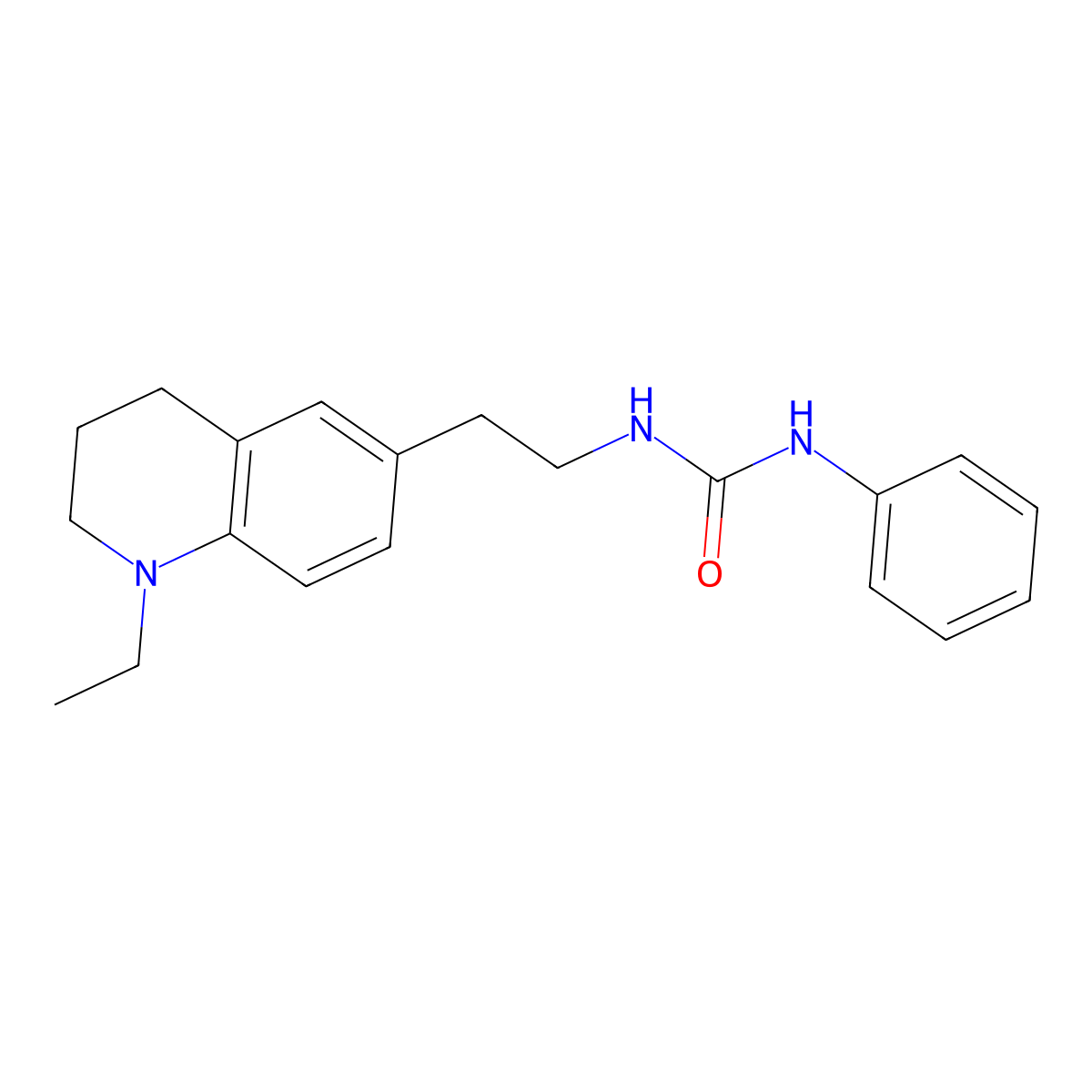 1-(2-(1-Ethyl-1,2,3,4-tetrahydroquinolin-6-yl)ethyl)-3-phenylurea molecular structure, CAS 1105239-67-5