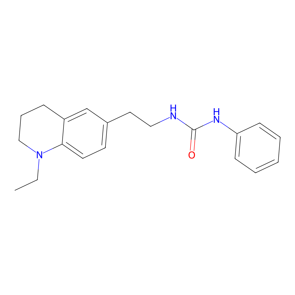 1-(2-(1-Ethyl-1,2,3,4-tetrahydroquinolin-6-yl)ethyl)-3-phenylurea molecular structure, CAS 1105239-67-5