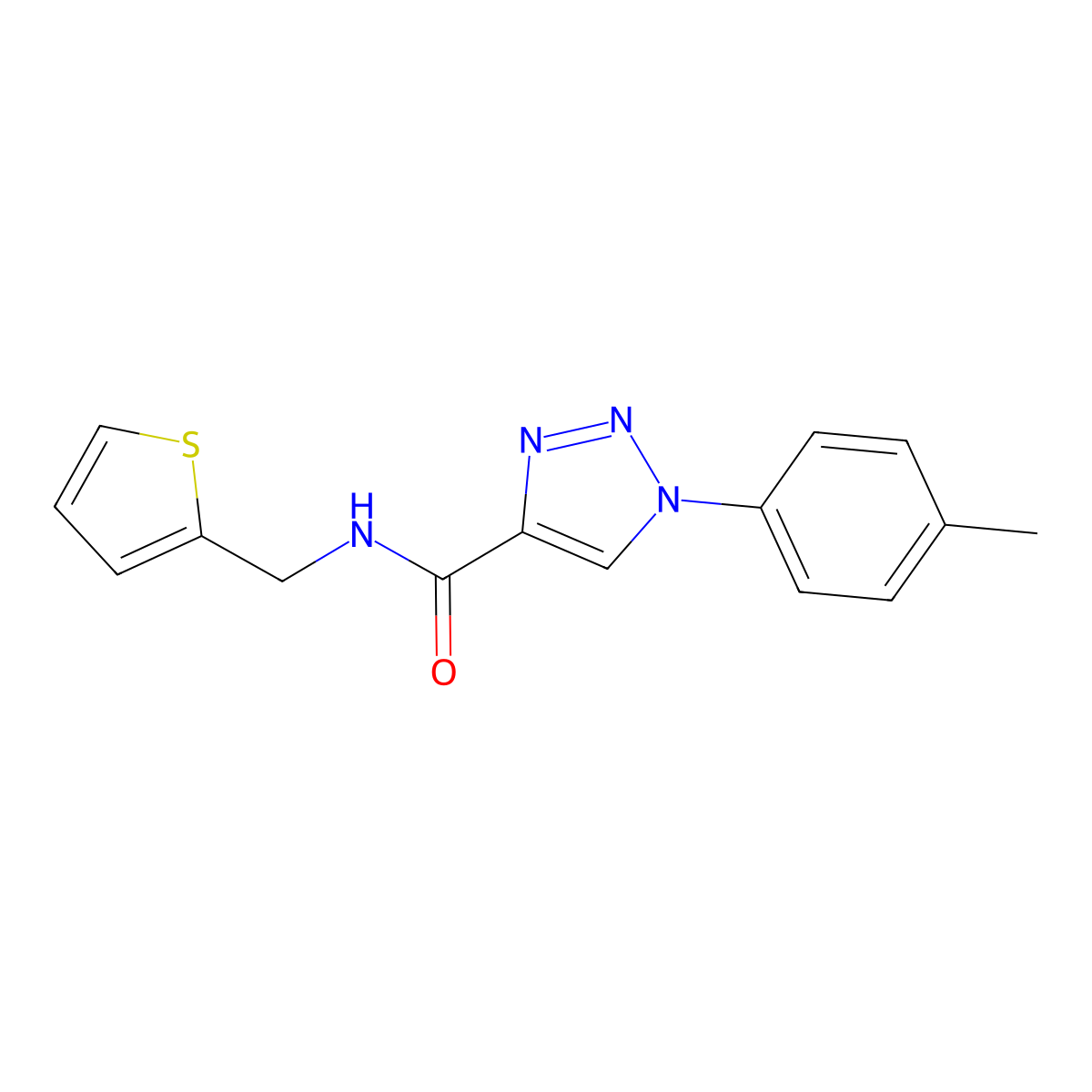 1-(4-methylphenyl)-N-[(thiophen-2-yl)methyl]-1H-1,2,3-triazole-4-carboxamide molecular structure, CAS 1105240-83-2