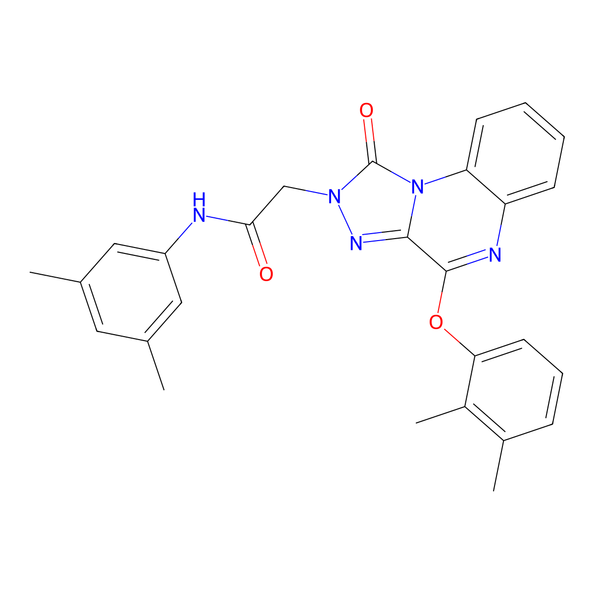 2-(4-(2,3-dimethylphenoxy)-1-oxo-[1,2,4]triazolo[4,3-a]quinoxalin-2(1H)-yl)-N-(3,5-dimethylphenyl)acetamide molecular structure, CAS 1105240-93-4