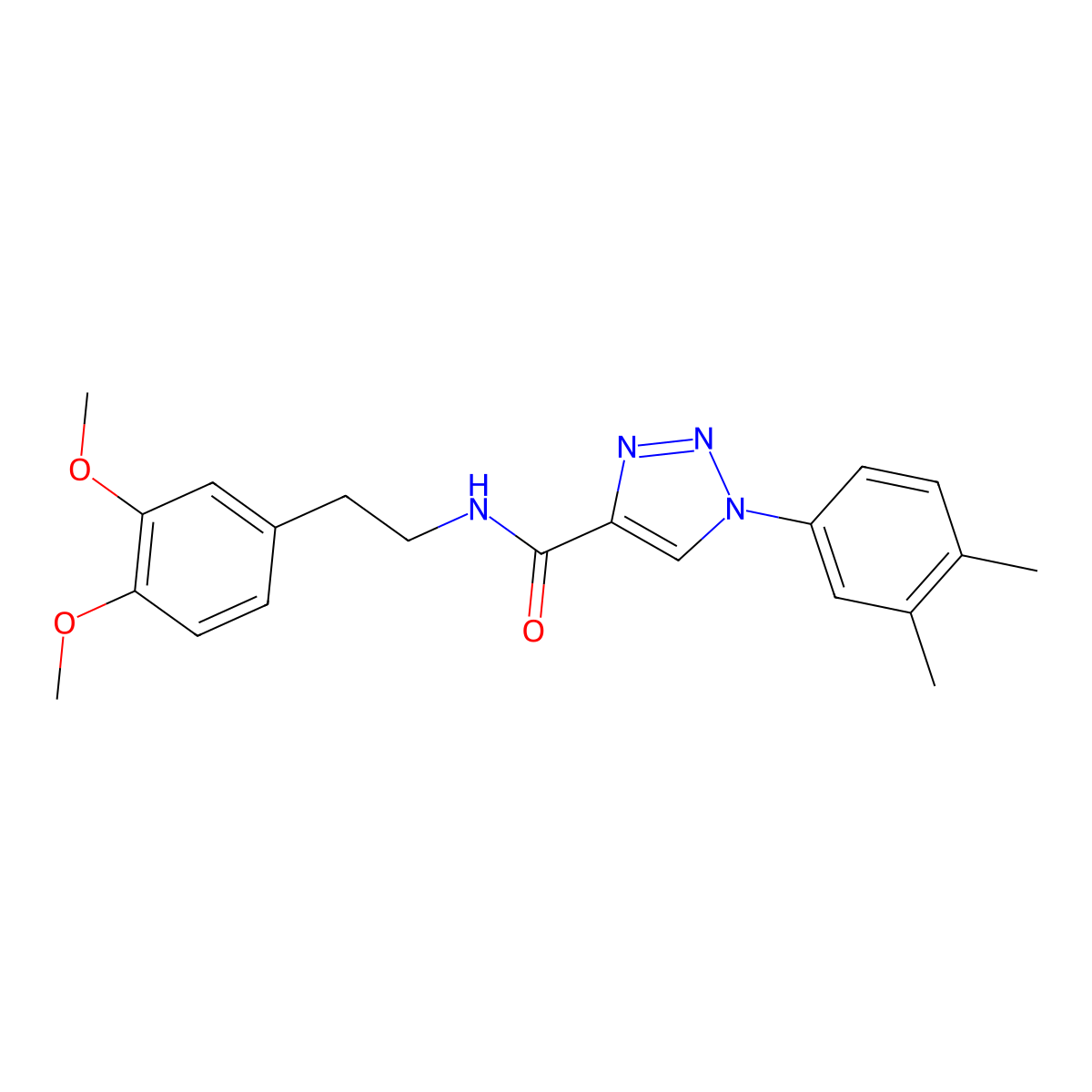 N-[2-(3,4-dimethoxyphenyl)ethyl]-1-(3,4-dimethylphenyl)-1H-1,2,3-triazole-4-carboxamide molecular structure, CAS 1105241-52-8