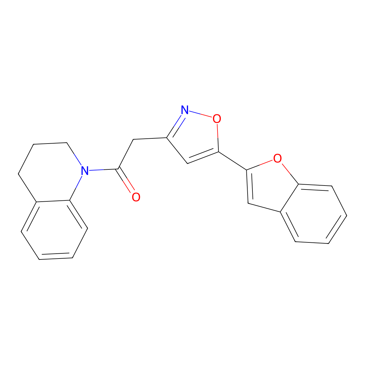2-(5-(benzofuran-2-yl)isoxazol-3-yl)-1-(3,4-dihydroquinolin-1(2H)-yl)ethanone molecular structure, CAS 1105244-00-5