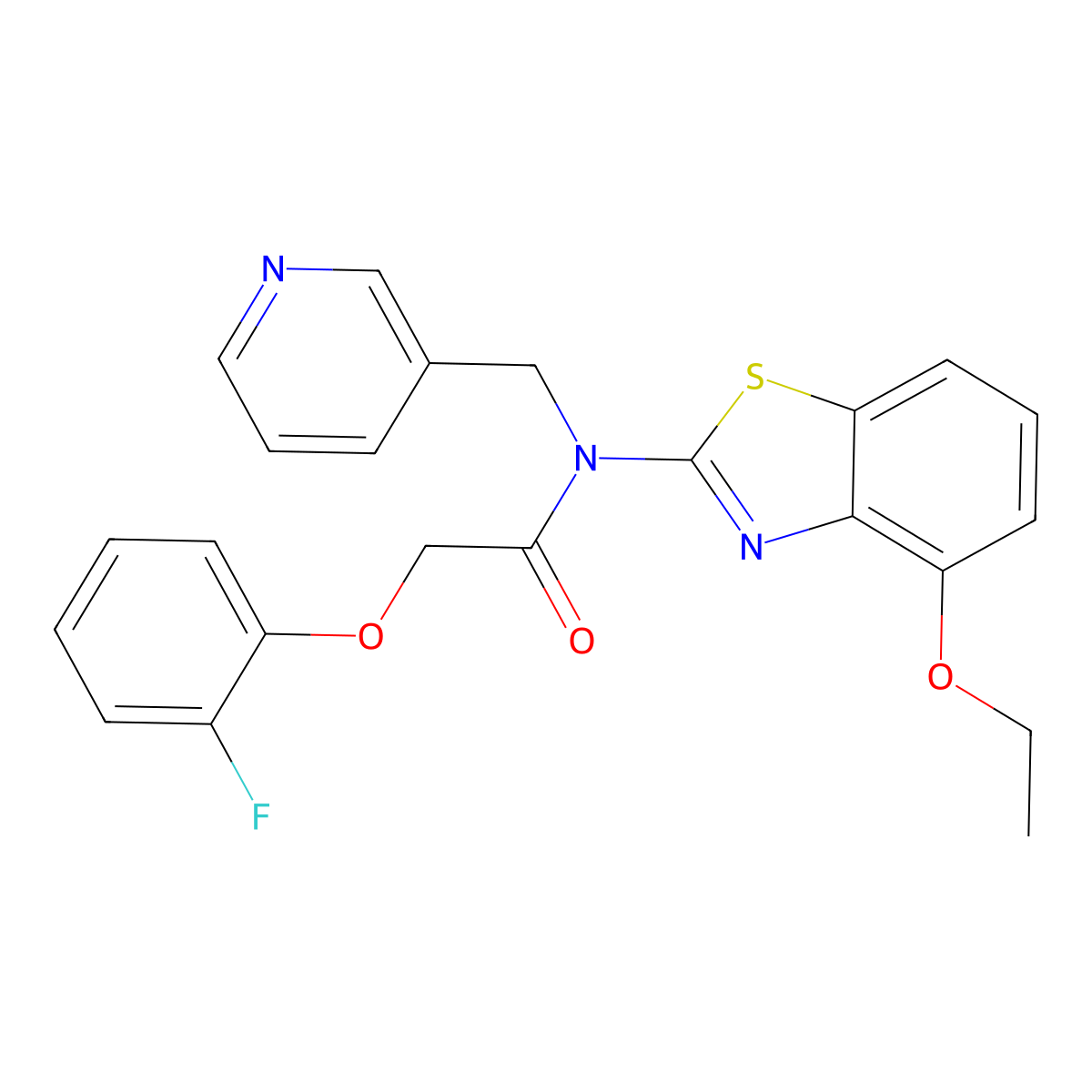 N-(4-ethoxy-1,3-benzothiazol-2-yl)-2-(2-fluorophenoxy)-N-[(pyridin-3-yl)methyl]acetamide molecular structure, CAS 1105244-85-6