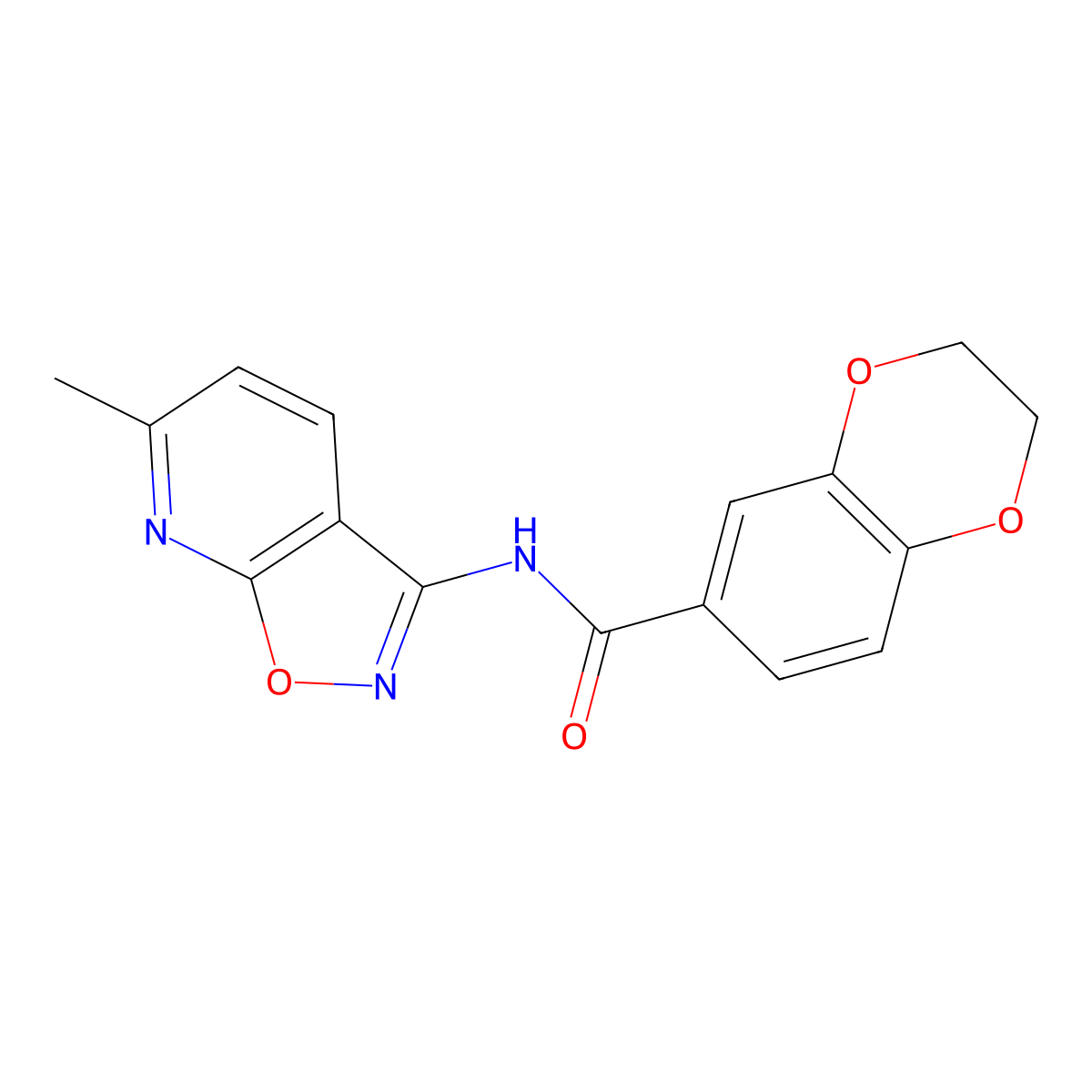 N-(6-methylisoxazolo[5,4-b]pyridin-3-yl)-2,3-dihydrobenzo[b][1,4]dioxine-6-carboxamide molecular structure, CAS 1105245-19-9
