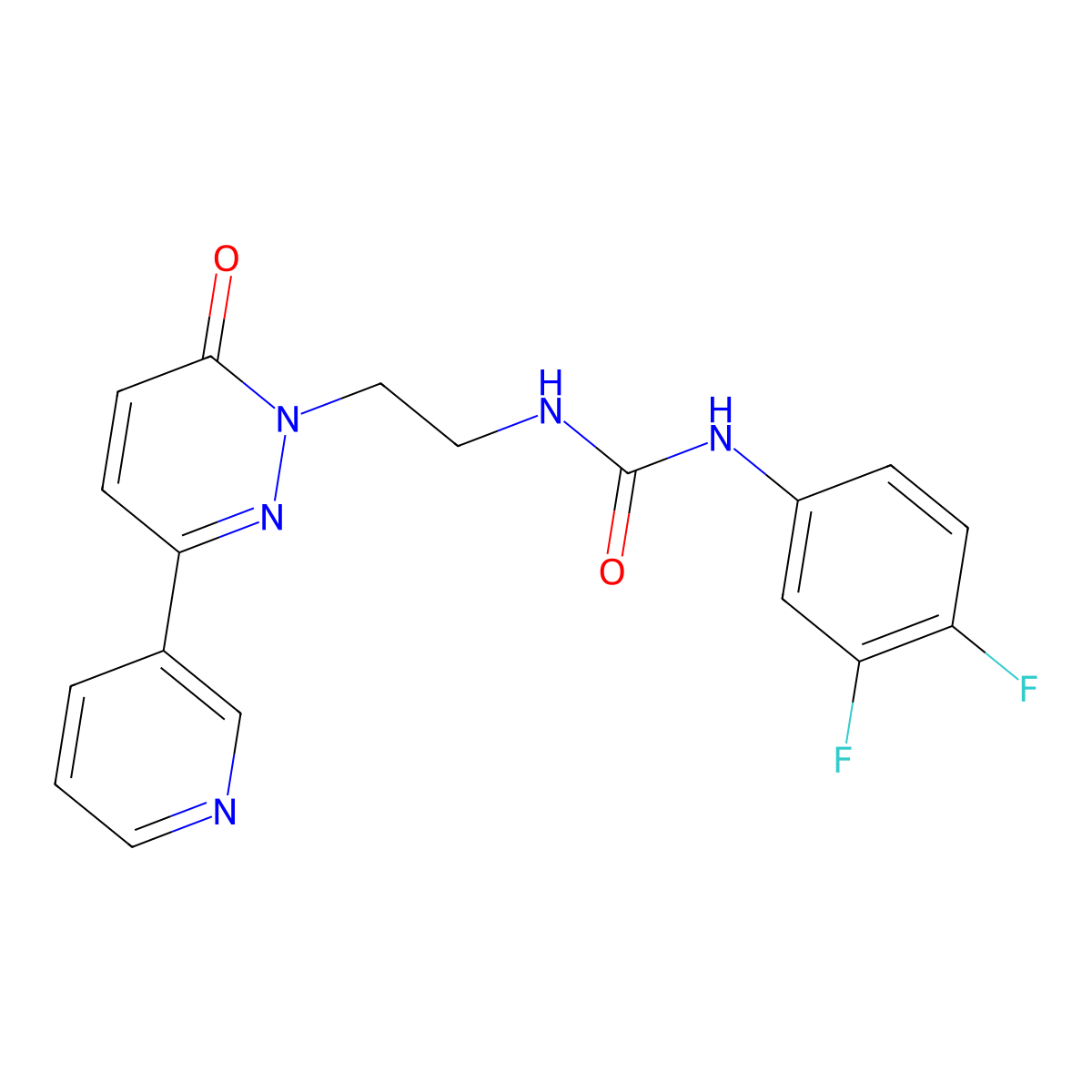 1-(3,4-difluorophenyl)-3-(2-(6-oxo-3-(pyridin-3-yl)pyridazin-1(6H)-yl)ethyl)urea molecular structure, CAS 1105246-11-4