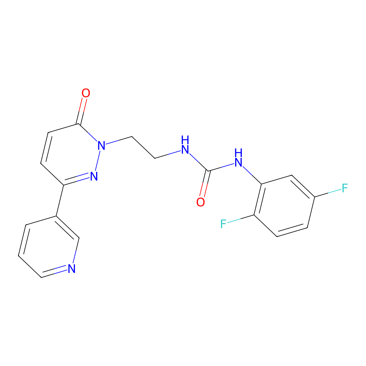 1-(2,5-difluorophenyl)-3-(2-(6-oxo-3-(pyridin-3-yl)pyridazin-1(6H)-yl)ethyl)urea molecular structure, CAS 1105246-34-1