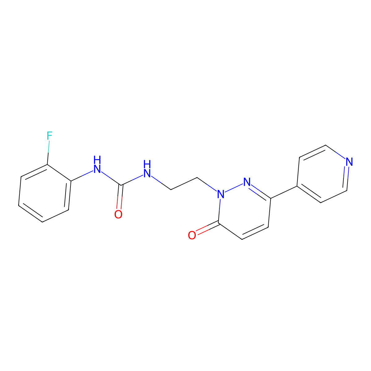 1-(2-fluorophenyl)-3-(2-(6-oxo-3-(pyridin-4-yl)pyridazin-1(6H)-yl)ethyl)urea molecular structure, CAS 1105246-40-9