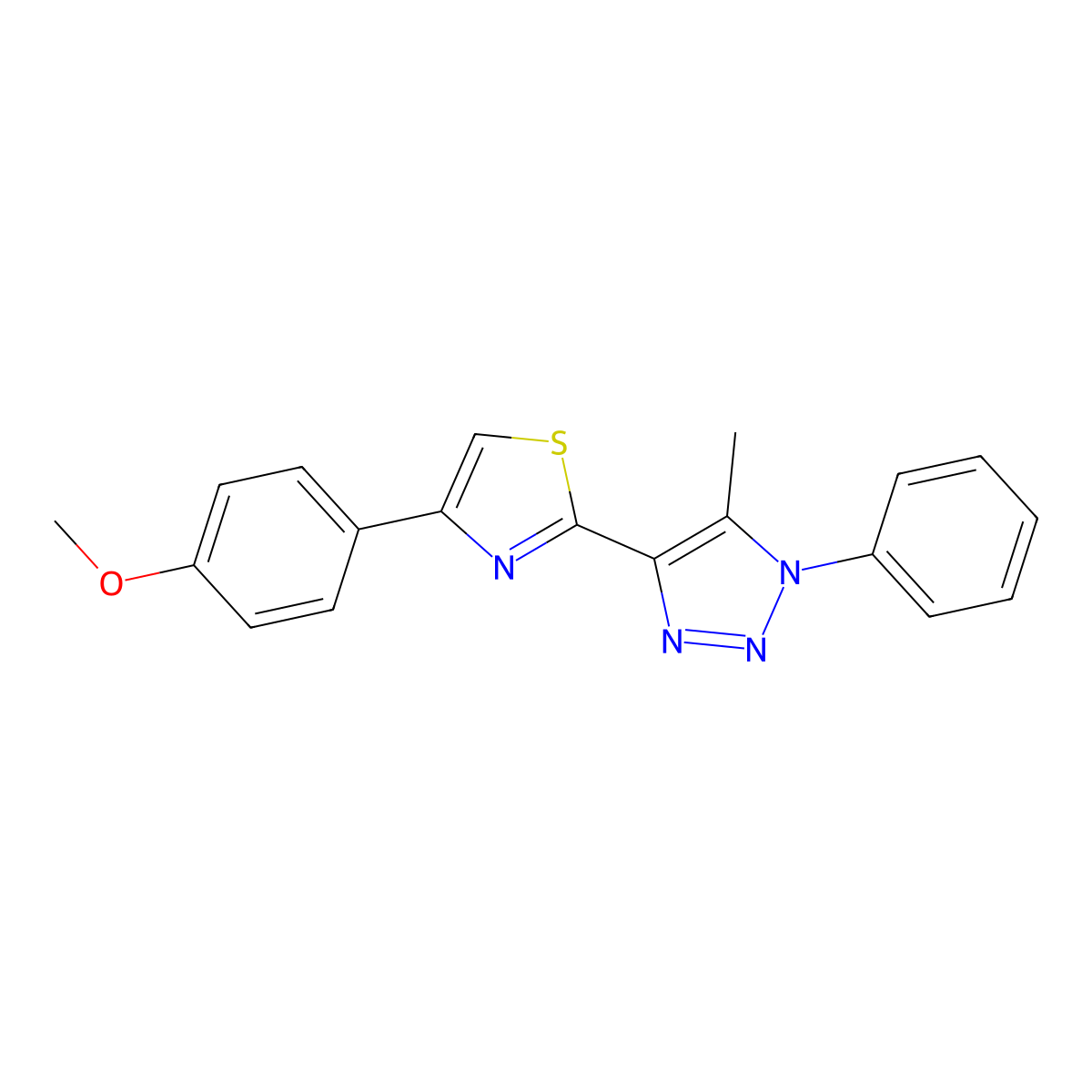 4-[4-(4-methoxyphenyl)-1,3-thiazol-2-yl]-5-methyl-1-phenyl-1H-1,2,3-triazole molecular structure, CAS 1105246-43-2