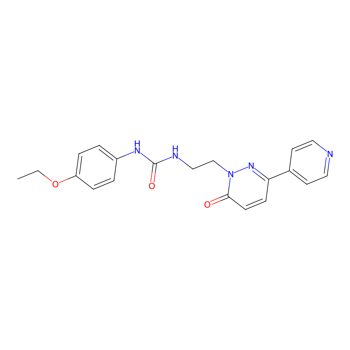 1-(4-ethoxyphenyl)-3-(2-(6-oxo-3-(pyridin-4-yl)pyridazin-1(6H)-yl)ethyl)urea molecular structure, CAS 1105246-46-5