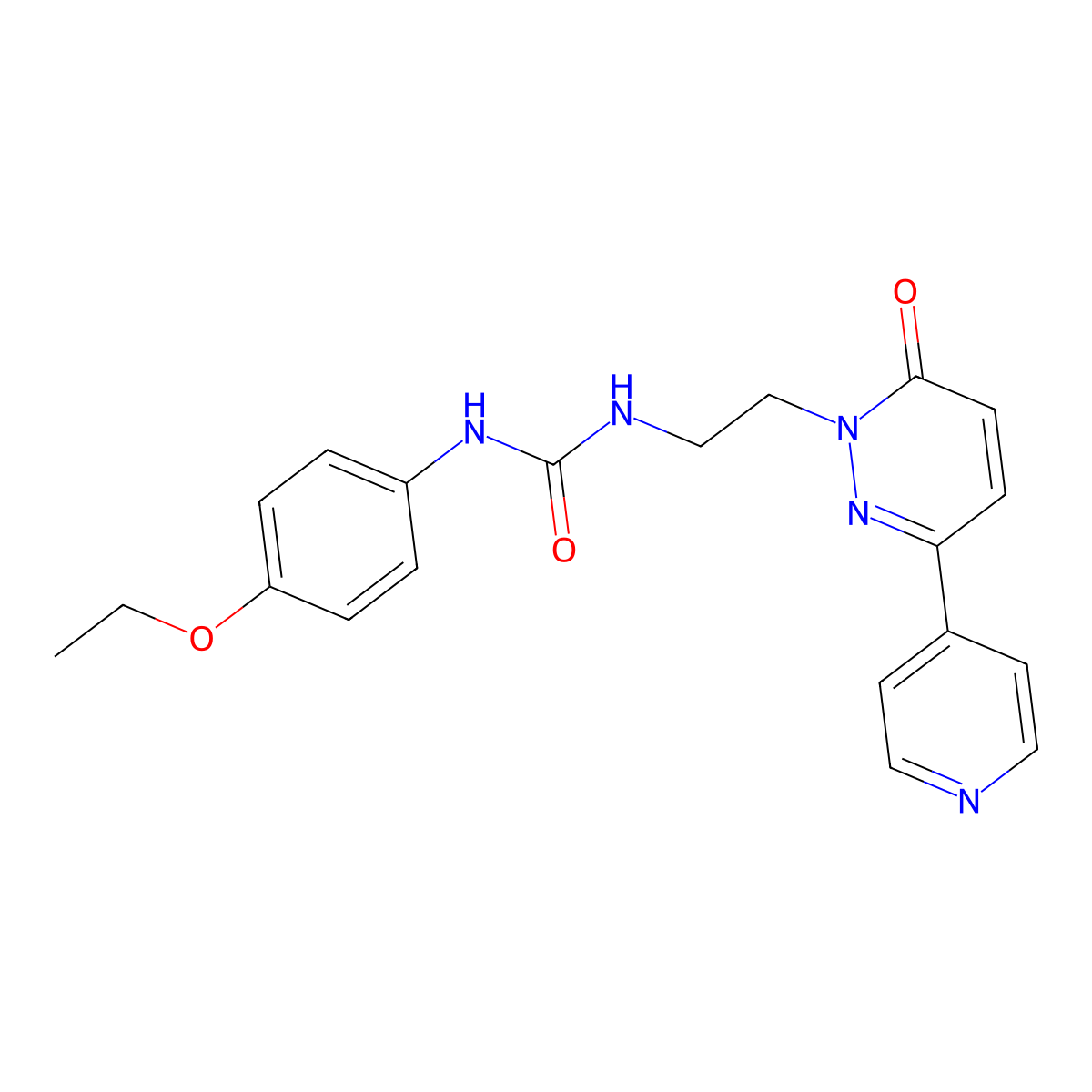1-(4-ethoxyphenyl)-3-(2-(6-oxo-3-(pyridin-4-yl)pyridazin-1(6H)-yl)ethyl)urea molecular structure, CAS 1105246-46-5