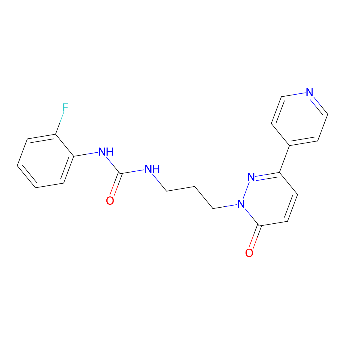 1-(2-fluorophenyl)-3-(3-(6-oxo-3-(pyridin-4-yl)pyridazin-1(6H)-yl)propyl)urea molecular structure, CAS 1105246-58-9