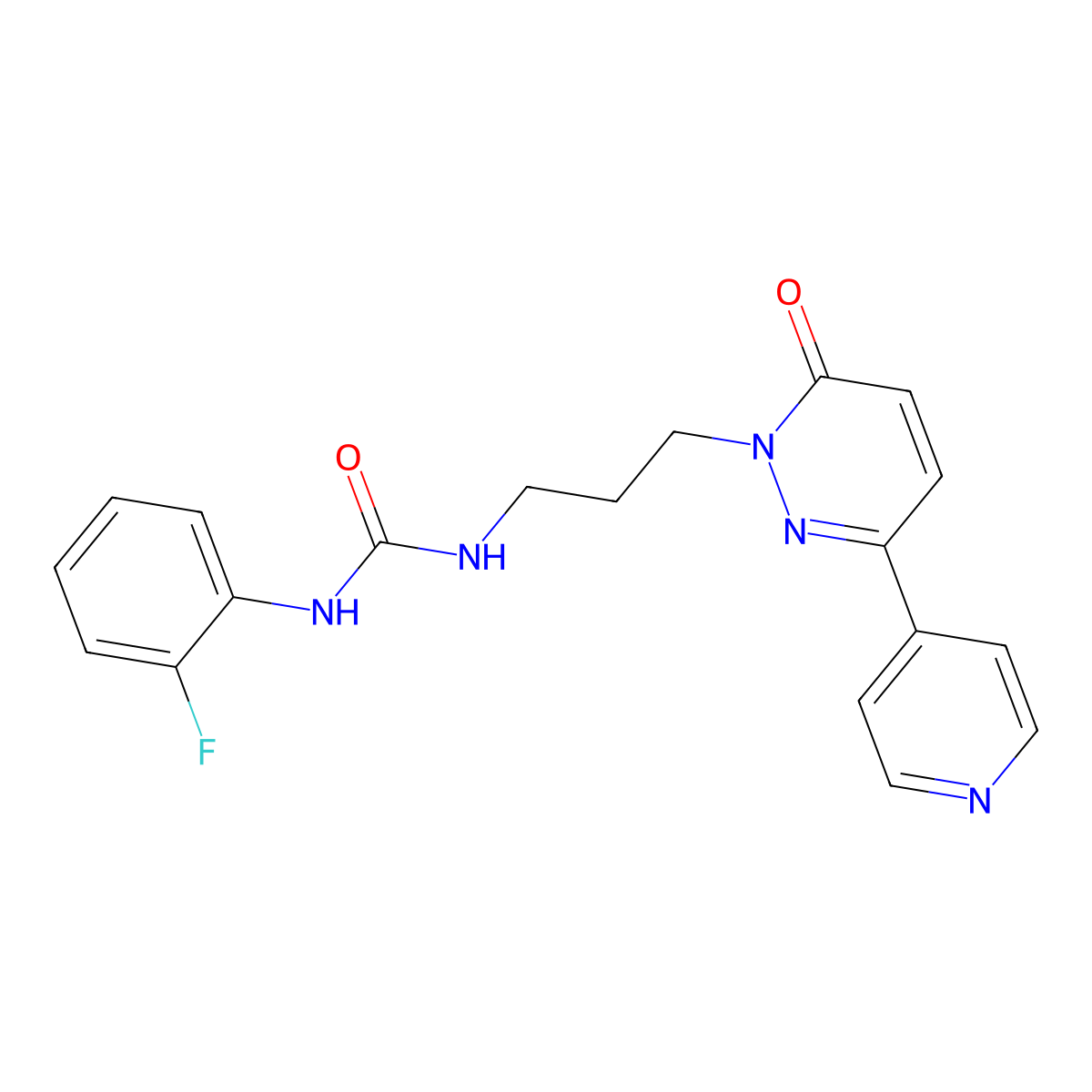 1-(2-fluorophenyl)-3-(3-(6-oxo-3-(pyridin-4-yl)pyridazin-1(6H)-yl)propyl)urea molecular structure, CAS 1105246-58-9